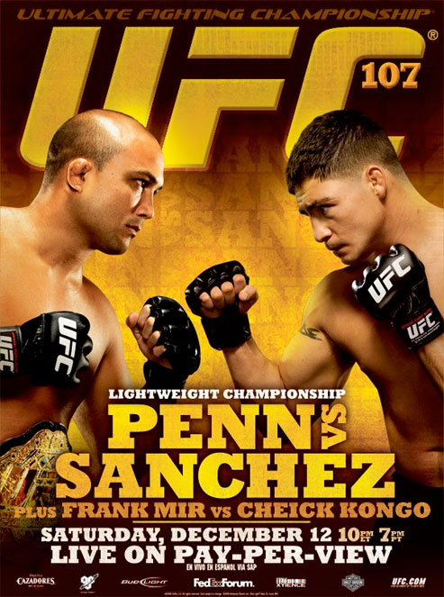 UFC 107: BJ Penn vs. Diego Sanchez  (ТВ)